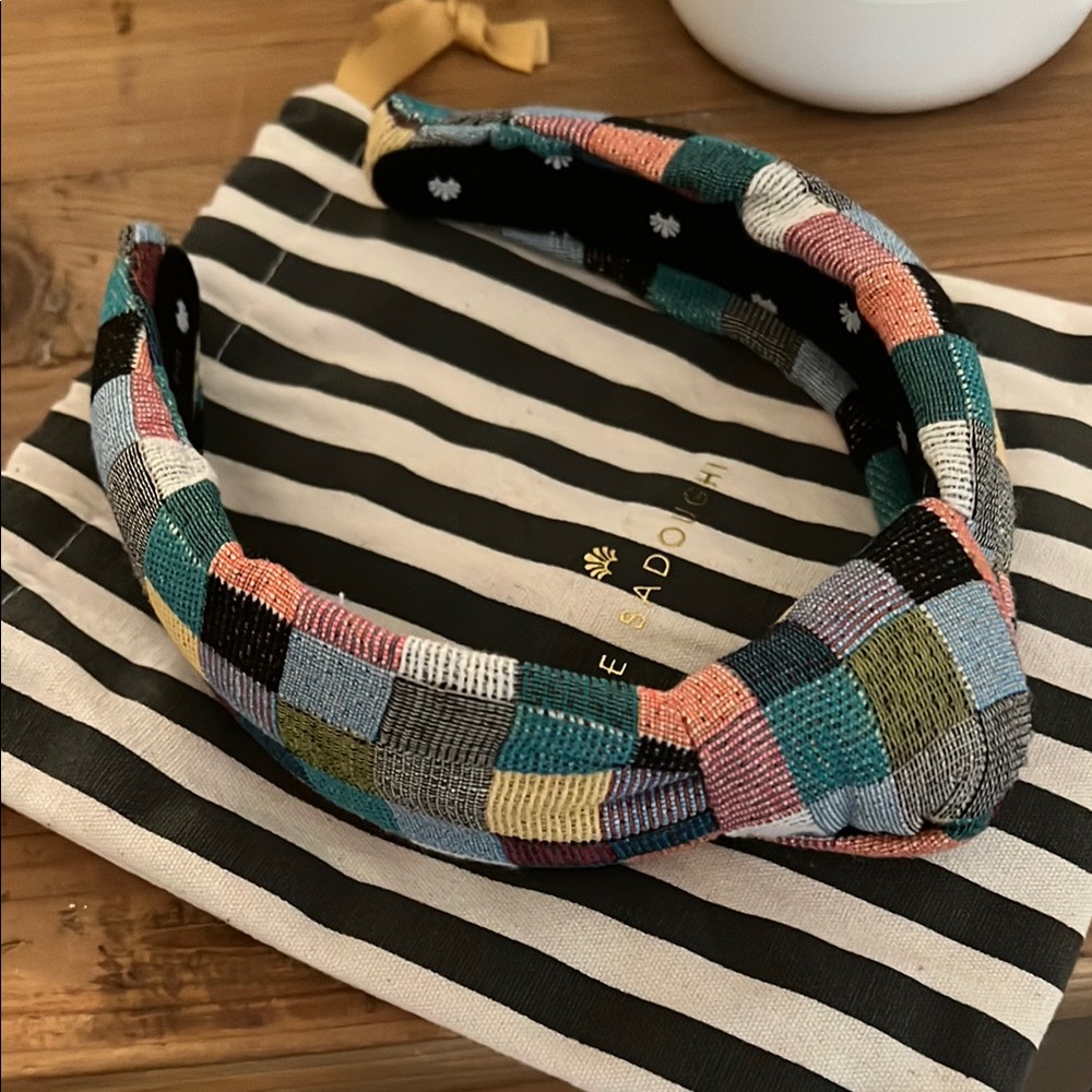 Lele Sadoughi checker patterned Headband